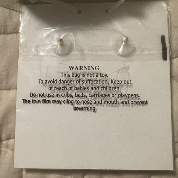 America & Beyond Evil Eye Beaded Shoulder Bag Purse & Earrings NWT Blue White - Picture 7 of 7